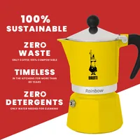 Bialetti Rainbow Moka pot Black, Yellow