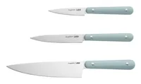 BergHOFF Messer-Set Leo Glints Slate 3-teilig - Typ: Allzweckmesser - Kochmesser - Schälmesser - Klingenmaterial: Edelstahl - Griffmaterial: Edelstahl - Inklusive Messerblock: Nein - Set: Ja - Klingenschliff: Glatter Schliff