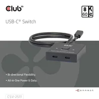 CLUB3D CSV-2511 répartiteur vidéo USB Type-C 2x DisplayPort