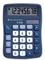 Texas Instruments Taschenrechner TI-1726 - Stromversorgung: Solarbetrieb - Batteriebetrieb - Typ: Taschenrechner - Detailfarbe: Blau - Displaytyp: LCD - Anzahl Zeilen: 1 × - Anzahl Stellen: 8 ×