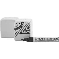 Creativ Company Salz- und Pfefferstreuer Weiss, 12 Stück - Verpackungseinheit: 12 Stück - Material: Porzellan - Detailfarbe: Weiss