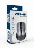 gembird Maus OPT WIRELESS 4 Tasten inkl. USB schwarz-grau