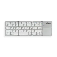 MediaRange Tastatur Wireless 63 Ta. faltbar Toch. DE silber