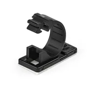 StarTech.com 100 Selbstklebende Kabelklemmen Mittel - PC Kabelmanagement/Kabelhalterung - Kabel Organisator - Netzwerk/USB/Ethernet Kabelclips - Nylonklemme UL/94V-2 Brandklasse - Schwarz (CBMCC2)