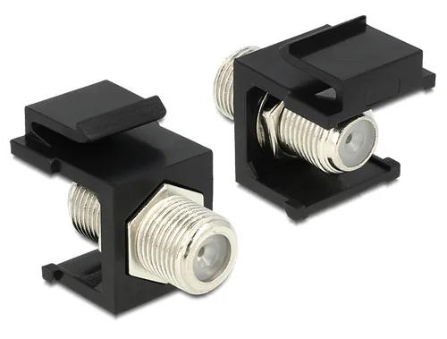 Keystone Modul F Buchse zu F Buchse schwarz