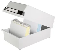 HAN Karteibox A5  Quer, 1300 Karten, Grau - Medienformat: A5 - Material: Polystyrol (PS) - Detailfarbe: Grau