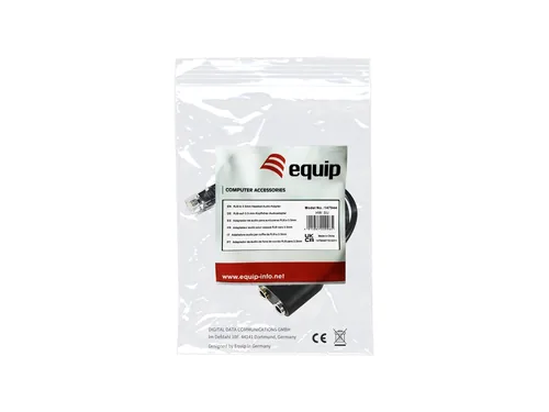 Equip Telefonkabel RJ9->2x3.5mm StBu 0.25m schwarz