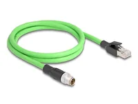 DELOCK M12 Kabel X-kodiert 8 Pin St. zu RJ45 St.PURTPU 1 m