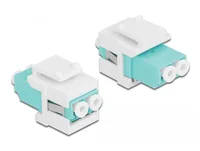 Delock Keystone-Modul LC Buchse zu LC Buchse Aqua / Weiss - Modultyp: Keystone - Anschluss Front: Buchse LC - Anschluss Rück: Buchse LC - Medientyp: Netzwerk - Schirmung: Nein - Verpackungseinheit: 1 Stück