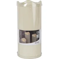 Star Trading LED-Kerze Pillar Paul Ø 10 x 23 cm, Beige - Betriebsart: Batteriebetrieb - Fernbedienung: Nein - Aussenanwendung: Ja - Höhe: 23 cm - Timerfunktion: Ja - Set: Nein