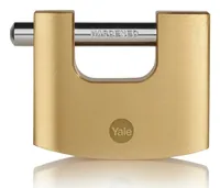 Yale Vorhängeschloss Y114B 70/13 Gold Messing/Stahl - Schlossart: Vorhangschloss - Set: Nein - Aussenanwendung: Ja