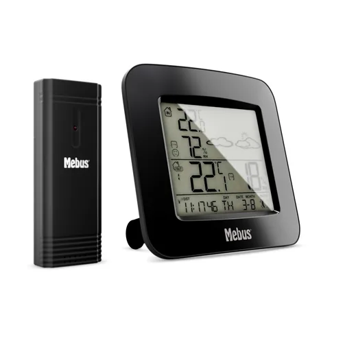 Mebus 40715 Funk-Wetterstation Black Battery