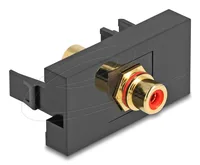DeLOCK Easy 45 socket-outlet 2 x RCA Black, Red