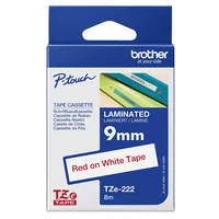 PTOUCH Band, laminiert rot/weiss TZe-222 PT-1280VP 9 mm