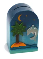 Weizenkorn Spardose Delphin - Breite: 10 cm - Höhe: 7 cm - Länge: 14 cm - Produkttyp Geschenke: Spardosen - Motiv: Delphin