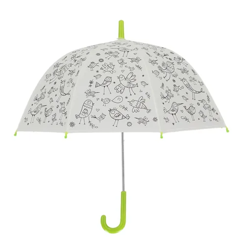 Esschert Design Bastelset Schirm Vögel zum Bemalen Grün/Weiss - Altersempfehlung ab: 3 Jahren - Set: Ja - Produktart: Bastelset