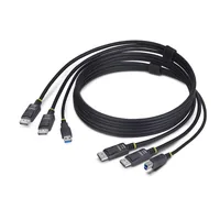 StarTech.com 6ft (1.8m) Dual-DisplayPort and USB 5Gbps KVM Cable - Tastatur- / Video- / Maus- (KVM-)