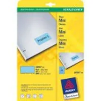Avery Zweckform Universal-Etiketten non-permanent Blau, 20 Blatt - Klebehaftung: Stark haftend - Drucker Kompatibilität: Laser - Inkjet - Anzahl Blatt: 20 × - Papierformat: A4 - Anzahl Etiketten: 960 - Etikettengrösse: 45.7 x 21.2 mm