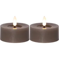 Star Trading LED Teelichter Set Flamme Flow 2 Pack, Braun - Betriebsart: Batteriebetrieb - Fernbedienung: Nein - Aussenanwendung: Nein - Timerfunktion: Ja - Set: Ja - Durchmesser: 7 cm