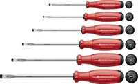 PB Swiss Tools SwissGrip Evo Schraubenzieher-Set Schlitz Rot - Schraubenziehertyp: Schlitz - Anwendungsbereich: Universal - Grösse: Diverse