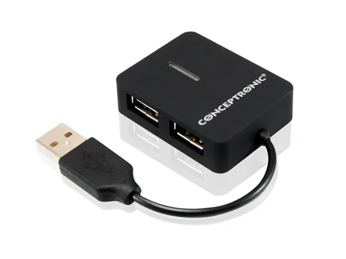 CONCEPTRONIC 4-Port Hub USB-A2.0->4xA2.0 o.Netz. sw