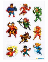 Herma Stickers Motivsticker Superhelden, Transpuffy 1 Blatt / 10 Sticker - Motiv: Superheld