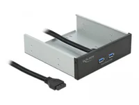 Delock Front Panel 2x USB-A für 5.25-Schacht - Datenanschluss Seite B: Type-A USB 3.2 Gen 1 - Anzahl Ports: 2 - Schnittstelle Hardware: USB 3.0