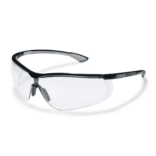 uvex Schutzbrille Sportstyle, Klar - Grössentyp: Normalgrösse - Brillenglasfarbe: Klar - Detailfarbe: Schwarz - Grössensystem: EU - Grösse: Standard - Zielgruppe: Unisex