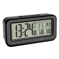 TFA Dostmann Digitalwecker Boxx Schwarz - Funktionen: Alarm - Ausstattung: Wochentag - Innentemperatur - Kalender - Datum - Displaytyp: LED - Detailfarbe: Schwarz - Funksignal: Ja - Betriebsart: Akkubetrieb