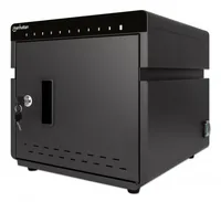 Manhattan iPad to 11" 10-bay Charging Cabinet Desktop via USB-C, Also other tablets and smartphones (with device to USB-C cable), Bays 264x22x235mm, Device charging cables not included (suggest USB-C cable 354868), Cart, Lockable, EU/UK power cords
