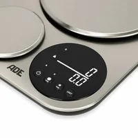 ADE Küchenwaage Isabella Silber - Bedienungsart: Elektronisch - Messschritte: 0.1 g - Tara-Zuwiegefunktion: Ja - Detailfarbe: Silber - Gewicht Max.: 5 kg - Material: Edelstahl