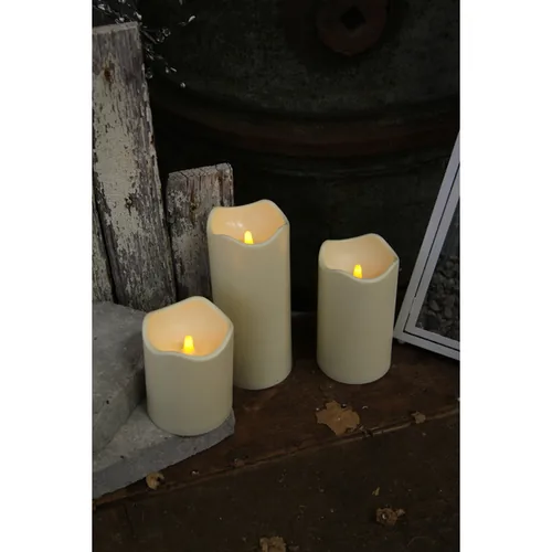 Star Trading LED-Kerze Pillar Paul Ø 10 x 23 cm, Beige - Betriebsart: Batteriebetrieb - Fernbedienung: Nein - Aussenanwendung: Ja - Höhe: 23 cm - Timerfunktion: Ja - Set: Nein