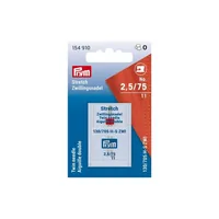Prym Nähmaschinennadel Stretch Nr. 75 Doppel, 1 Stück - Verpackungseinheit: 1 Stück - Detailfarbe: Silber - Produkttyp: Nähmaschinennadel