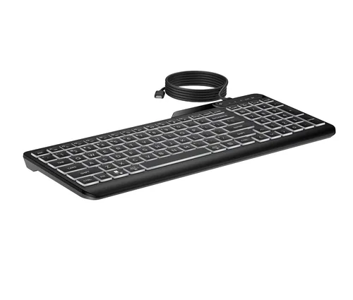 HP 400 Backlit Wired Keyboard clavier Maison USB Noir