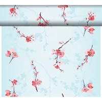 Duni Tischdecke Cherry Breeze 40 cm x 24 cm, Blau/Rosa - Material: Dunciel - Produktart: Tischdecke - Motiv: Kirsche - Detailfarbe: Blau - Rosa - Breite: 40 cm - Länge: 24 cm