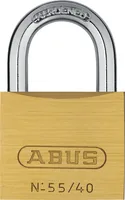 Abus Vorhängeschloss 55/40 Gold Messing - Schlossart: Schlüssel - Set: Nein - Aussenanwendung: Ja