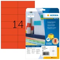 HERMA Etiketten A4 rot 105x42,3 mm Papier matt 280 St.