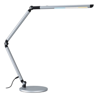 Paulmann Schreibtischleuchte LED 3-Step-Dim Silber - Betriebsart: Netzbetrieb - Lampensockel: LED fest verbaut - Farbtemperatur Kelvin: 3000 bis 6500 K - Gesamtleistung: 9.5 W - Farbwiedergabeindex CRI: 80 - Dimmbar: dimmbar