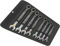 Wera Ringgabelschlüssel-Set 6000 Joker 8 Imperial Set 1 - Produkttyp Handwerkzeug: Ratschen-Ringmaulschlüssel - Anzahl Teile: 8 Teile - Schlüsselweite: 8-19 mm