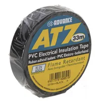 Advance Isolierband AT7 19 mm x 33 m, Schwarz - Breite: 19 mm - Länge: 33 m - Verpackungseinheit: 1 Stück - Detailfarbe: Schwarz - Klebehaftung: Klebend - Art: Isolierband
