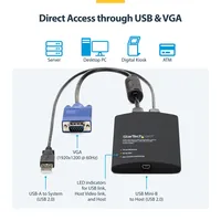 StarTech KVM Console to Laptop USB 2.0 Portable Crash Cart Adapter with File Transfer & Video Capture - Portable KVM Console