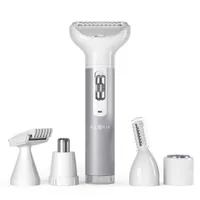 Ailoria Multirasierer Evapore-Set Silver-Cloud, 5-teilig - Typ: Multirasierer - Rasierart: Trocken - Körperbereich: Bikinizone - Achseln - Augenbrauen - Körper - Gesicht - Nase - Reinigungsstation: Nein - Anwender: Damen