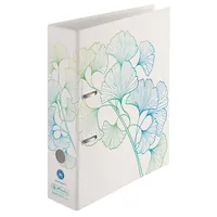 Herlitz Ordner MaX GREENline Ginkgo 8 cm, Blaugrün - Zusatzfächer: Nein - Anzahl Ringe: 2 - Breite: 8 cm - Detailfarbe: Blaugrün