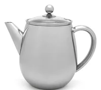 Bredemeijer Teekanne Duet Eva 1.1 Liter, Silber - Material: Edelstahl - Filtertyp: Edelstahlfilter - Fassungsvermögen: 1.1 l - Kompatible Kochfelder: Manuell - nicht für Kochfelder