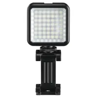 Hama Videoleuchte 49BD - Farbtemperatur Kelvin: 6000 K - Lichtfarbe: Kaltweiss/Tageslichtweiss (KW) - Leuchtenfarbe: Schwarz