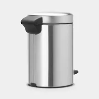 Brabantia Kosmetikeimer NewIcon 3 l, Silber - Fassungsvermögen: 3 l - Höhe: 26.4 cm - Anzahl Behälter: 1 - Detailfarbe: Silber - Form: Rund - Material: Edelstahl