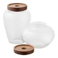 House Nordic Maya Transparent Glass, Wood 2 pc(s)