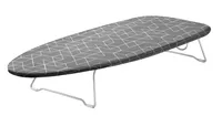 Rotel Tischbügelbrett Tabletop F000100 - Bügelbrettbezug: Baumwolle (CO) - Ausstattung: Aufhängevorrichtung - Höhenverstellbar: Nein - Breite: 31 cm - Detailfarbe: Grau - Weiss - Länge: 77 cm