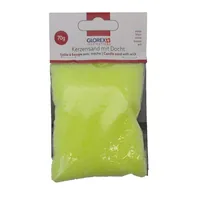 Glorex Kerzensand mit Docht 70g, Gelb - Packungsgrösse: 1 Stück - Produkttyp: Kerzensand - Detailfarbe: Gelb