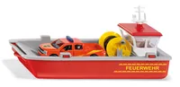 SUPER Feuerwehr Arbeitsboot (rot/grau)